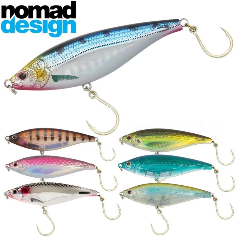 nomad design Madscad 90 Slow Sinking SW Twitchbait - Ideal for Snook, Striped Bass - BKK Diablo 5X Singles 1/0 Hooks, 3 1/2 inch - 3/4 oz - Image 2